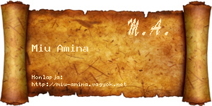 Miu Amina névjegykártya